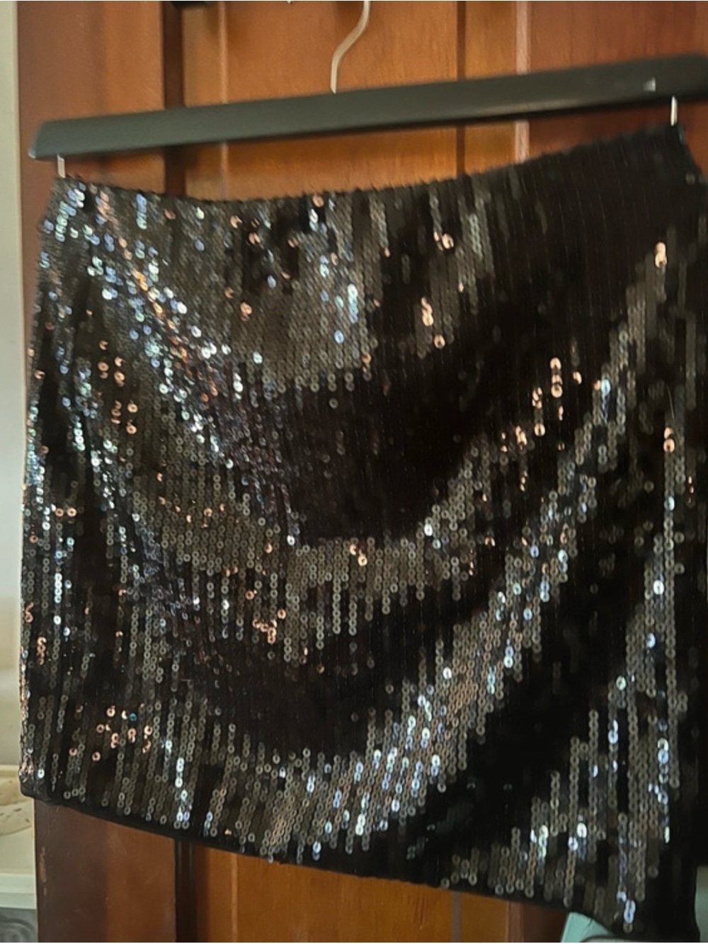 Xhilaration Black Sequin Mini Skirt